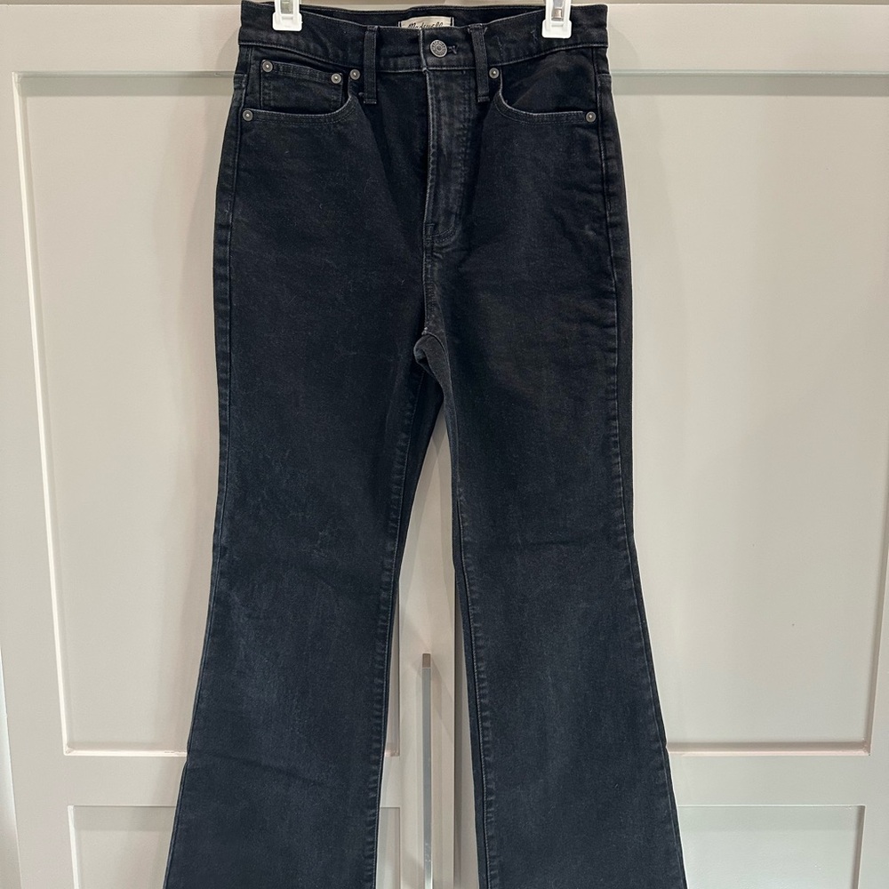 Madewell Black Flare Wide Leg Jeans